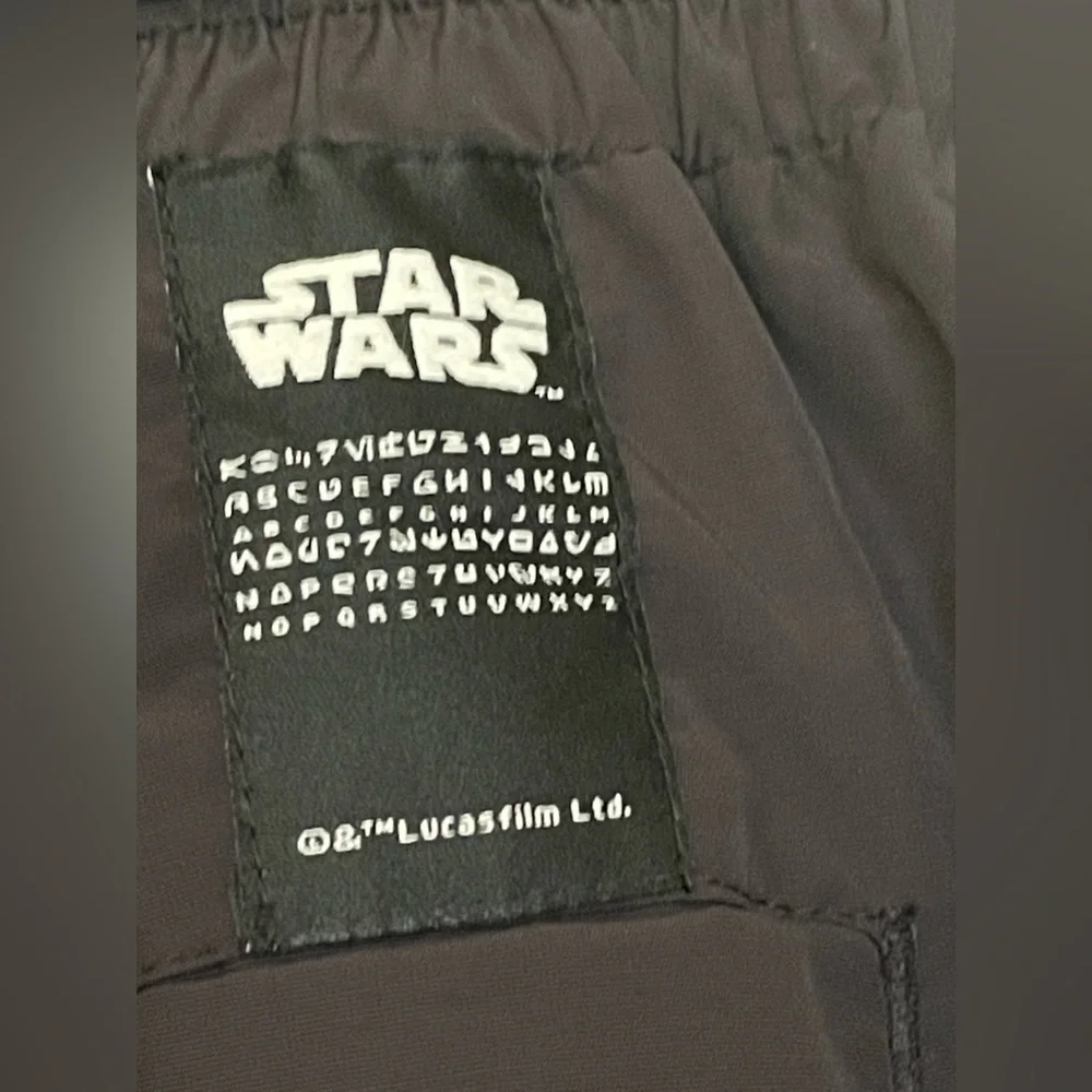 Star Wars‎ Jogger Pants Large Black Disney Licensed Logo Graphic Drawstring Mens